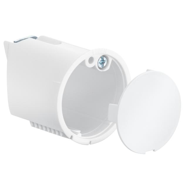 Wall light connection box with cover, air tight, Depth 45 mm, halogen-free