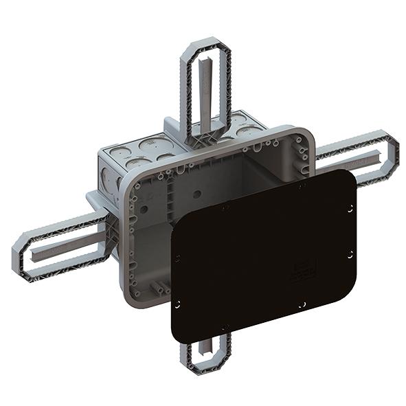 Extra-large flush-mounted junction boxes with Prefix® system