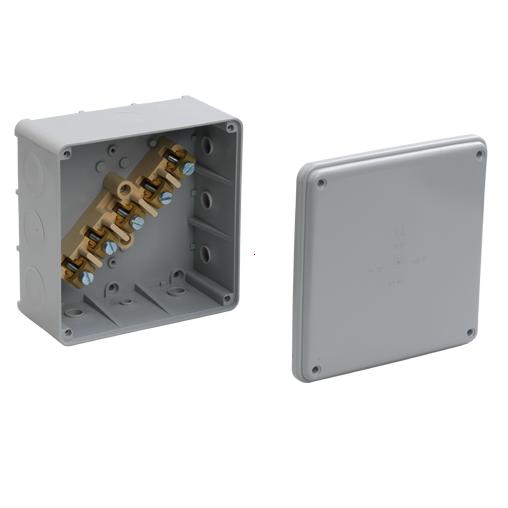 On-wall conduit box IP 54 with terminals 5x6 mm2