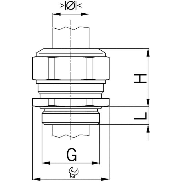 Cable glands Progress® nickel-plated brass for high temperature applications
