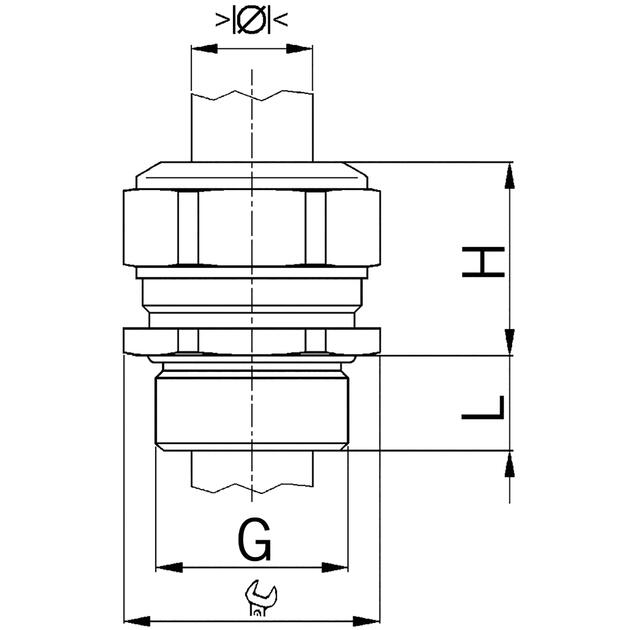 Cable glands Progress® nickel-plated brass for high temperature applications