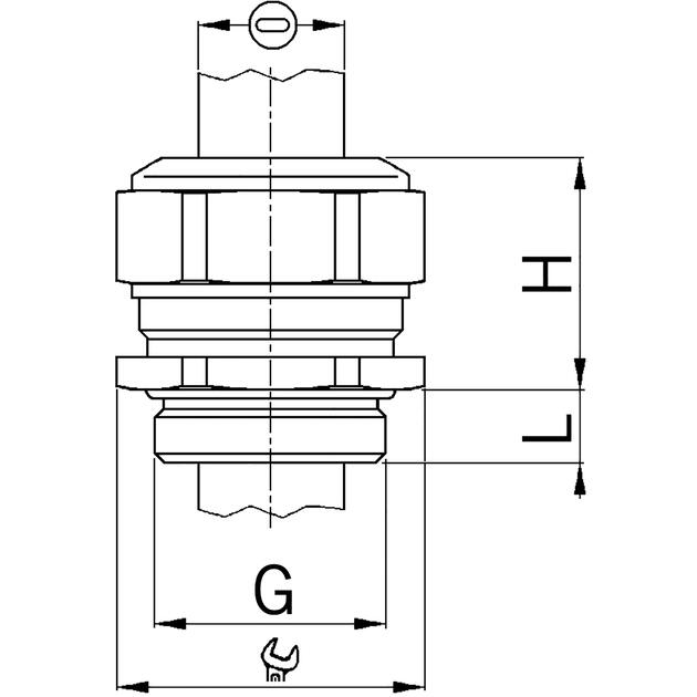 Cable glands Progress® nickel-plated brass for flat cables