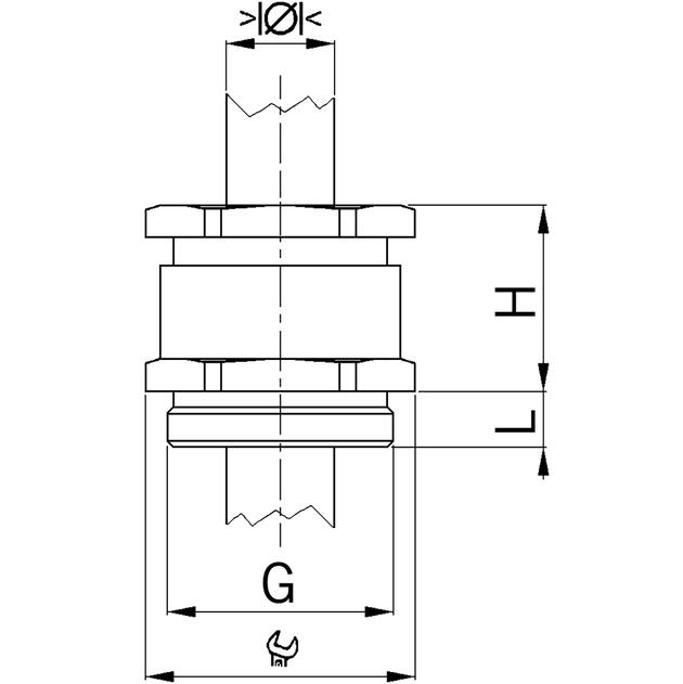Cable glands nickel-plated brass according to DIN 46320-C4-MS