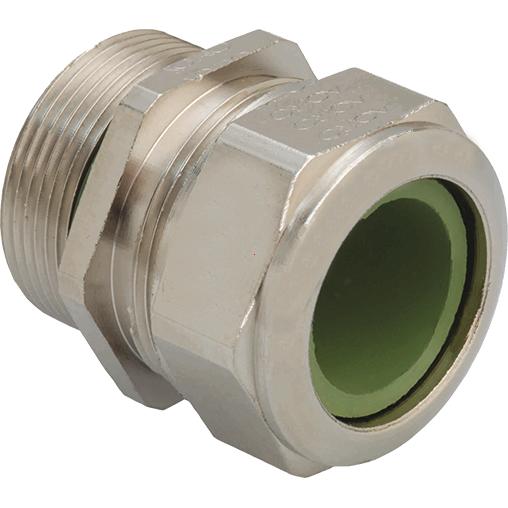 Cable glands Progress® EMC nickel-plated brass with contact sleeve for high temperature applications
