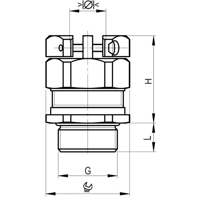Presse-étoupes AGRO Ex Compact laiton avec mâchoires de serrage Ex d IIC et Ex e II