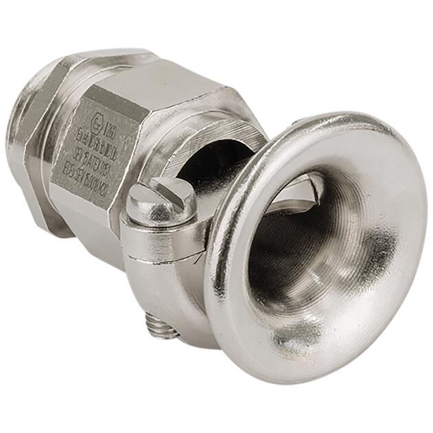 AGRO cable glands Progress® nickel-plated brass with trumpet and clamps increased safety Ex e II