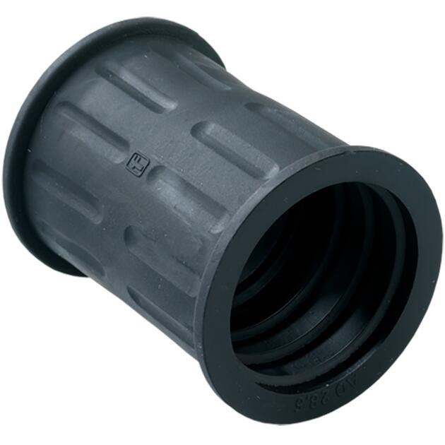 Synthetic conduit connector quick coupling