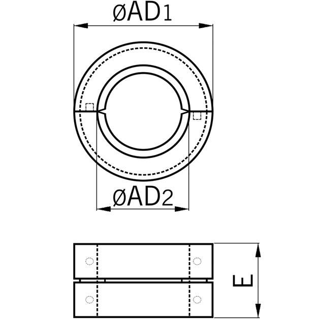 Reduction rings for conduit clamp RQM