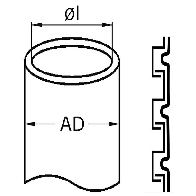 Tubo flessibile di protezione in metallo a tenuta di liquido