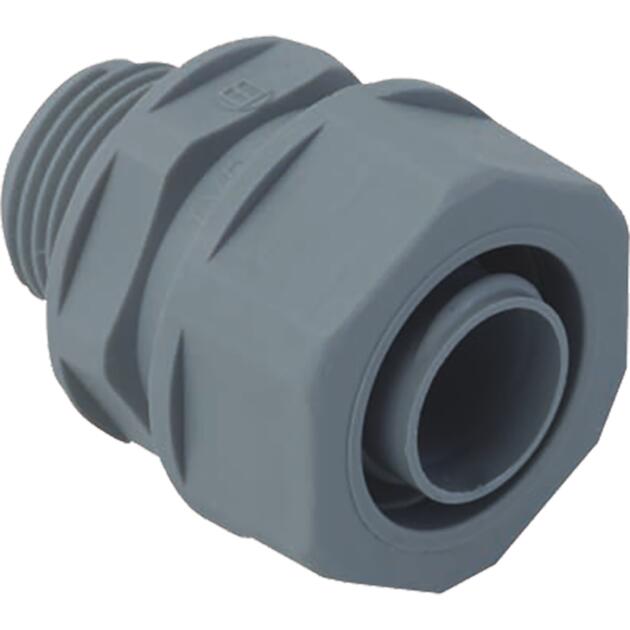 Synthetic straight conduit connector