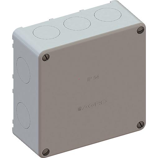On-wall conduit box IP 54, 142x142 mm, without terminals